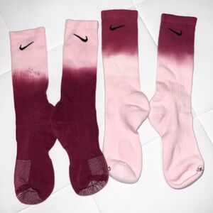 Nike Gradient Pink and Burgundy Socks